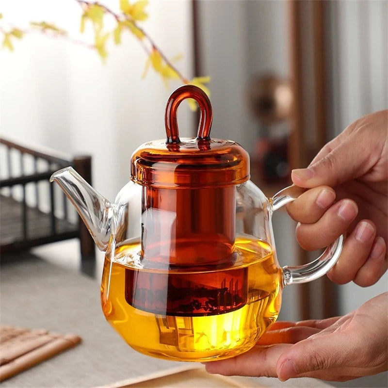 750ml Heat-Resistant High Borosilicate Glass Teapot With Tea Infuser Afternoon Tea Boiling Puer Flower Tea Pot Teaset Teaware