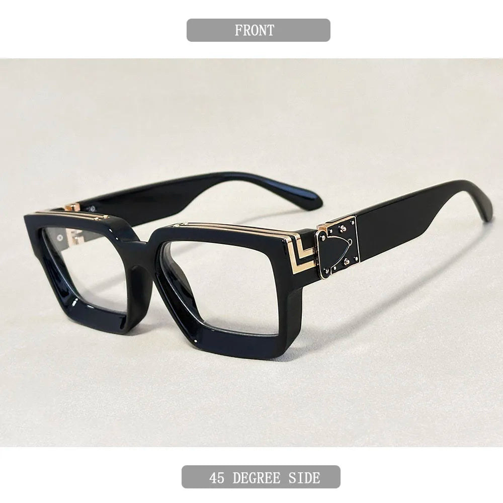 Oversized Square Vintage Sunglasses With UV400 Protection