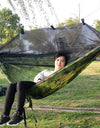 Portable Outdoor Camping Hammock with Mosquito Net High Strength Parachute Fabric Hanging Bed Hunting Sleeping Swing