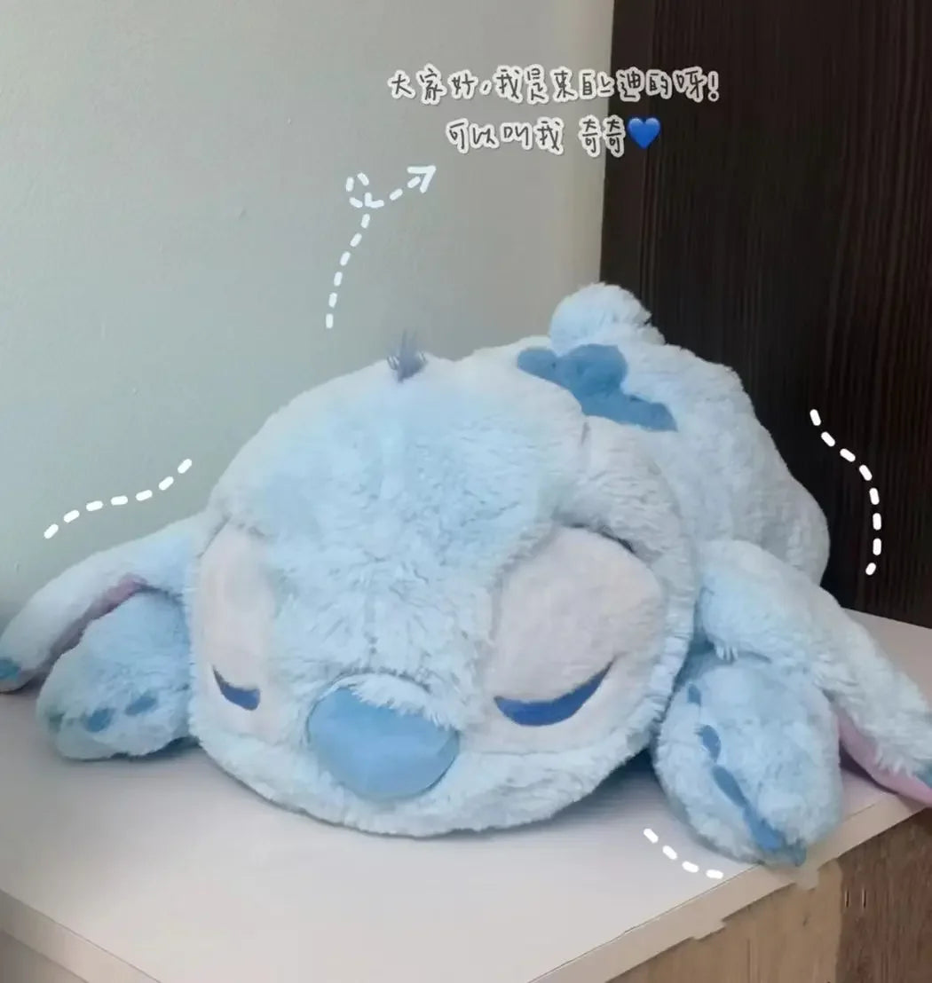 Disney Kawaii Lilo Stitch Stuffed Plush Toys Doll Sofa Cushion Pillow Cartoon Anime Figure Peluches  Girl Birthday Gift