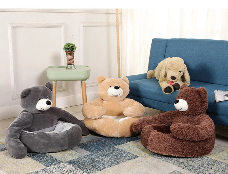 Washable Plush Pet Kennel Bed Sofa for Dogs and Cats