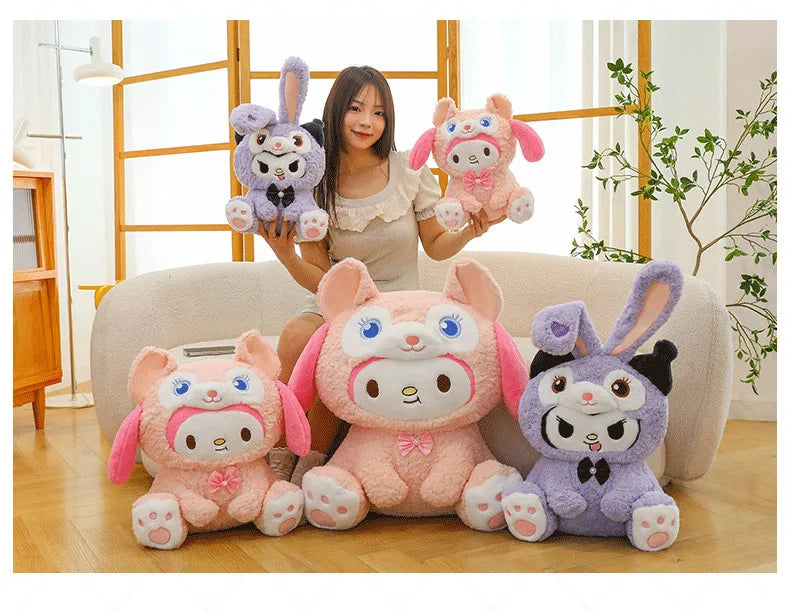 Kawaii Kuromi Transformation Plush Toy Soft Stuffed Doll
