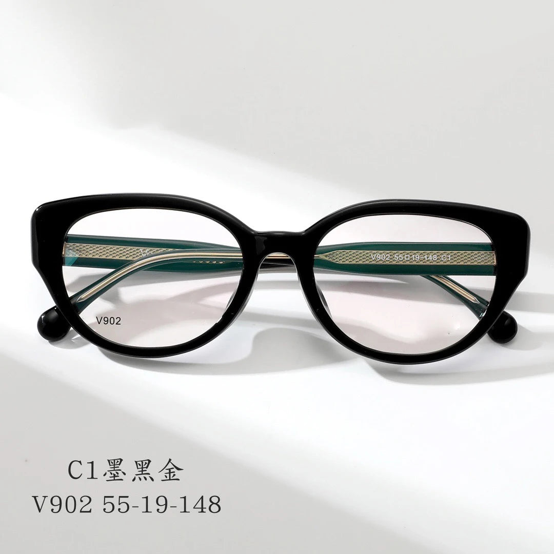 Cat Eye Butterfly Eyewear Fashion Retro Eyeglasses Luxury Acetate Optical Prescription Frames