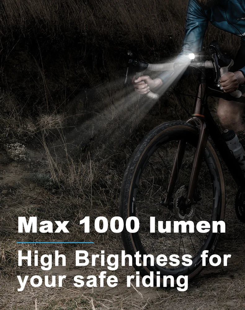 1000LM Bike Light Front Lamp Type C Rechargeable LED 21700 4500mAh Bicycle Light IPX6 Bicycle headlights Bike Accessories