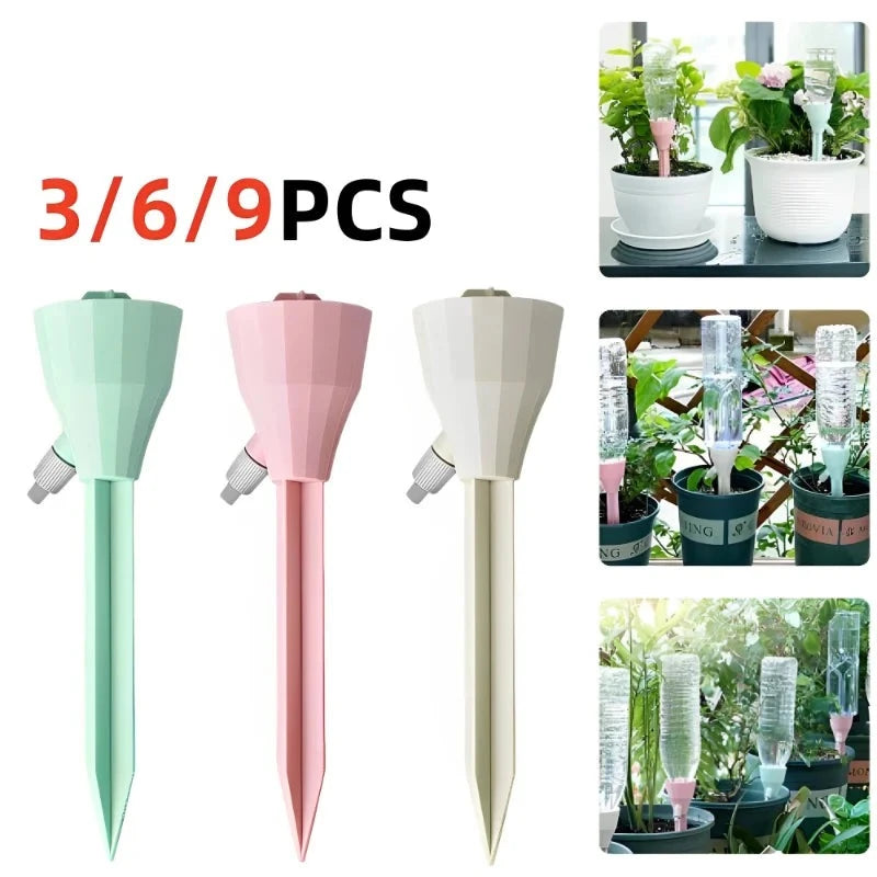 3/6/9Pcs Adjustable Drip Irrigation System Automatic Self Watering Spikes for Plants Indoor Outdoor Potted Plants Garden Tools