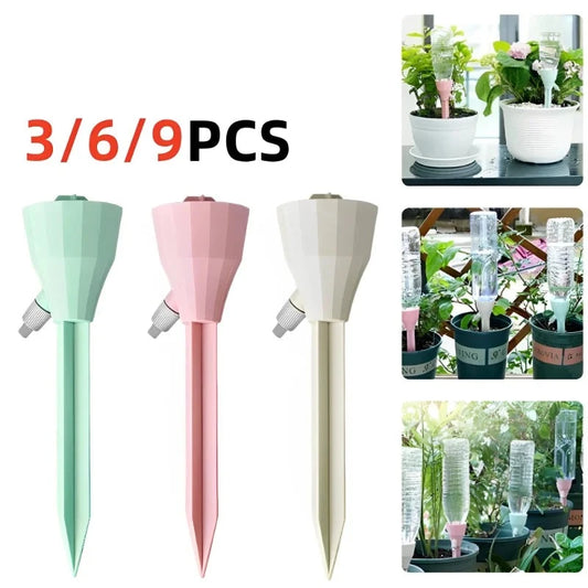 3/6/9Pcs Adjustable Drip Irrigation System Automatic Self Watering Spikes for Plants Indoor Outdoor Potted Plants Garden Tools