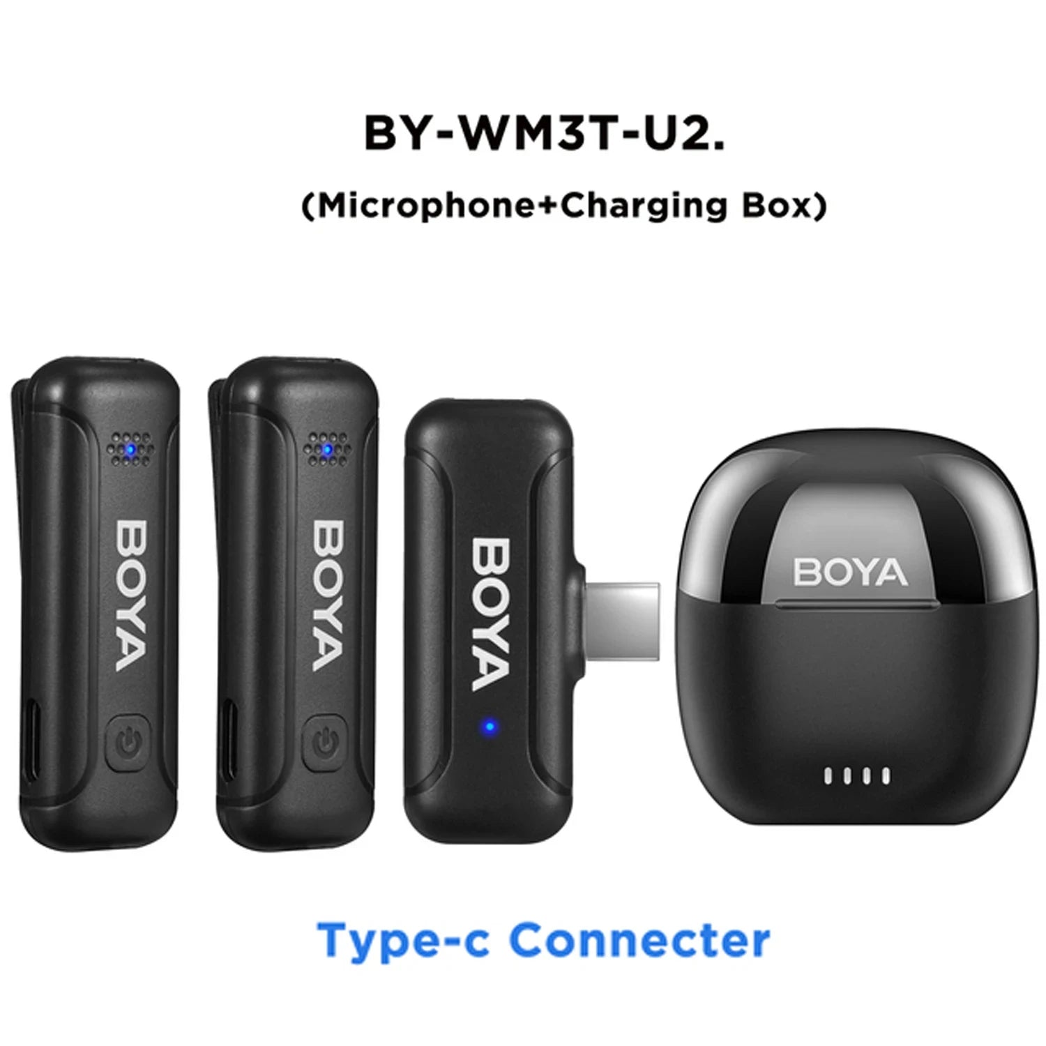 BY-WM3T Wireless Lavalier Lapel Microphone for iPhone Andriod Smartphone DSLR Cameras Live Streaming Youtube Recording Vlog