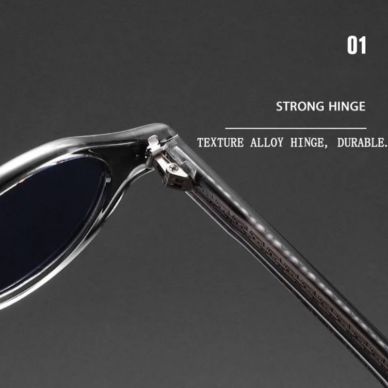 Vintage Oval Acetate Sunglasses With UV400 Protection