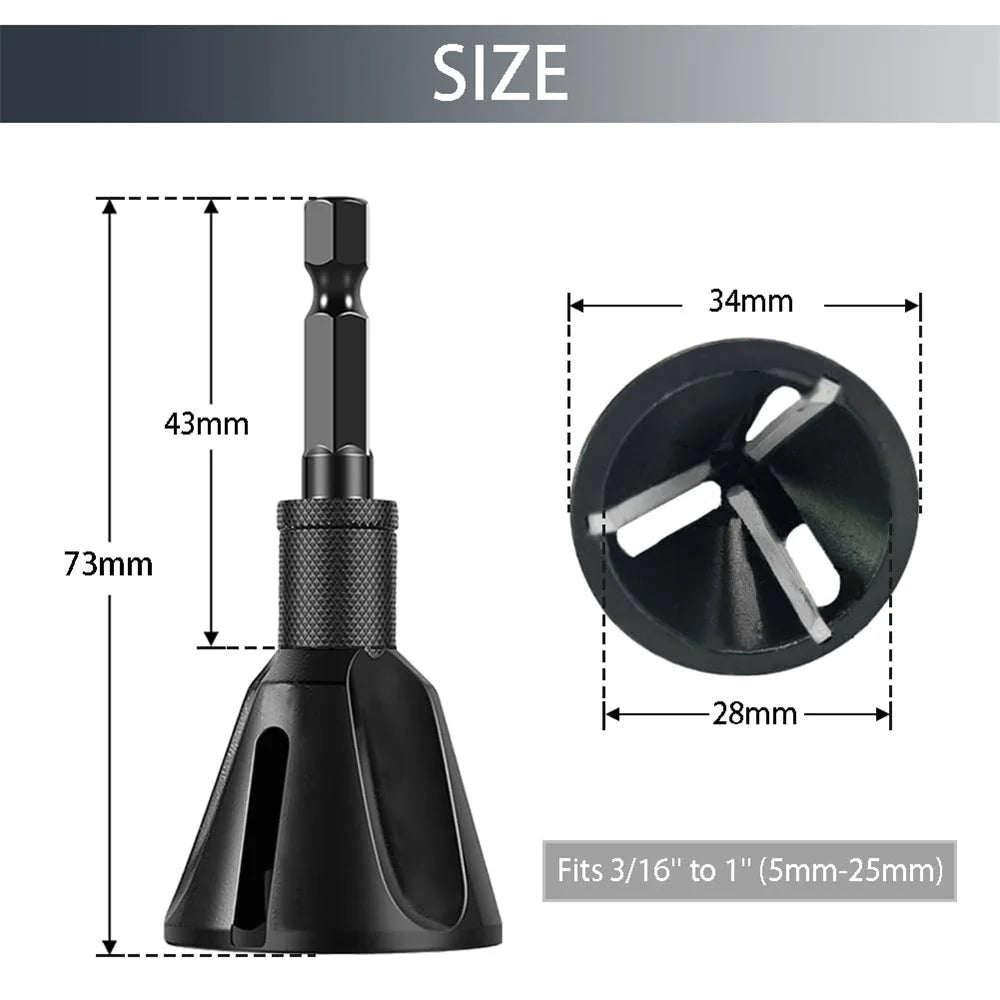 Deburring Tungsten Steel Chamfer Thread Trimmer Alloy Remove Burr Screw Rod Bolt Deburring Tool