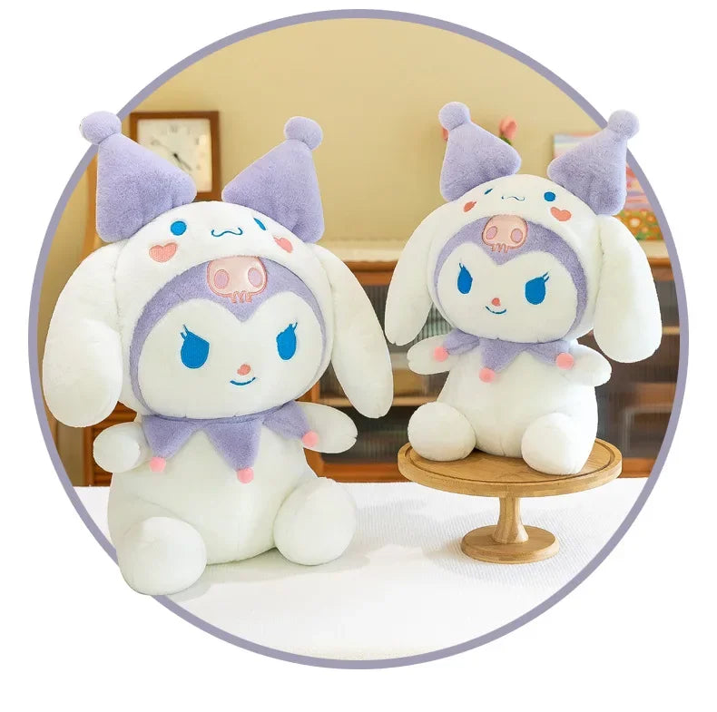 SanrioTransformation Kuromi Cinnamoroll Big Size Plush Doll Kawaii Plushies Soft Stuffed Toy Pillow Children Girls Birthday Gift