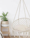 Outdoor Patio Garden Hammocks Hanging Hammock Swing Cotton Rope Chair Non-Iron Stand Indoor Camping Outdoor Furniture