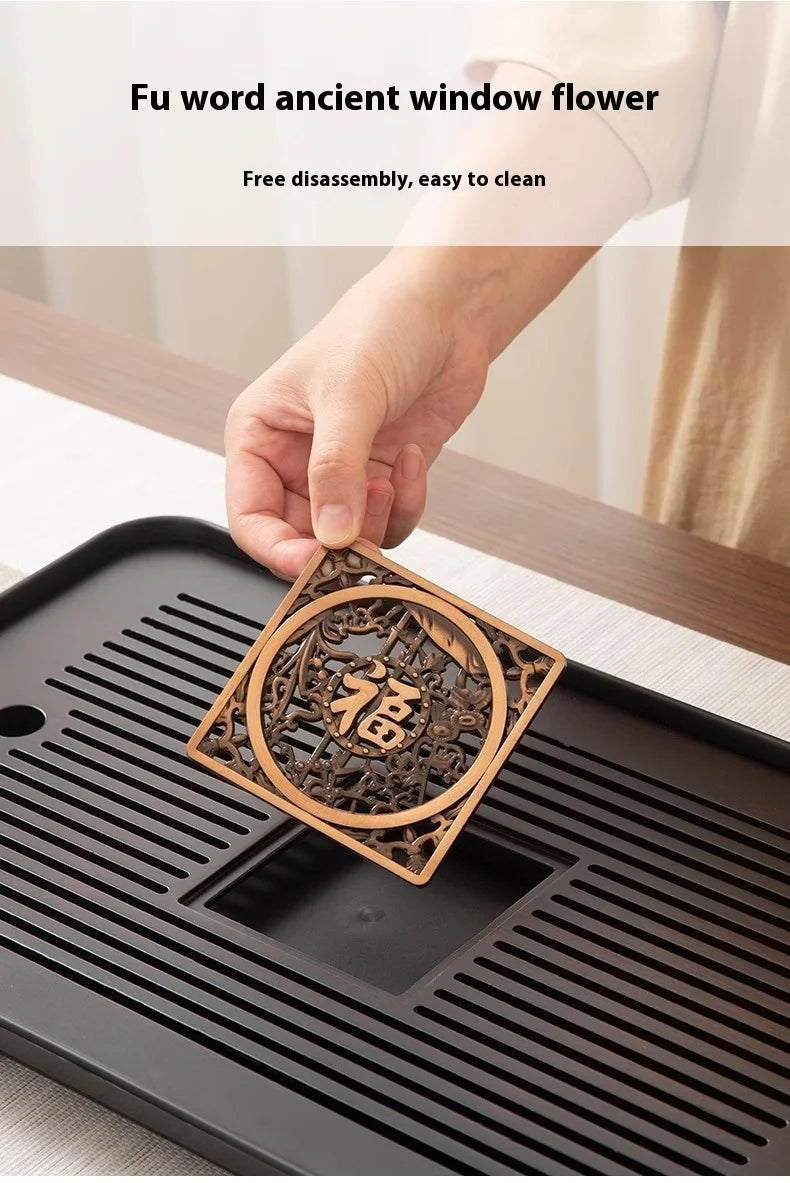 Bamboo Tea Tray Portable Dishes Rectangle Tea Ceremony Chaban Tea Chaban Tea Table Dual Purpose Drainage Water Storage
