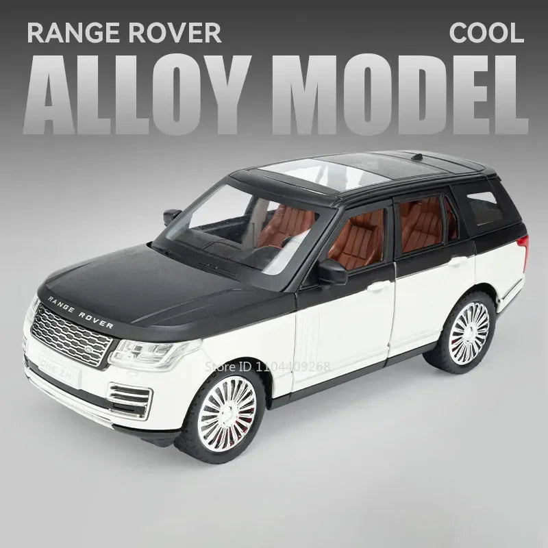 1:24 Land Rover Defender Range Rover Car Model Toy Alloy Diecast Sound Light SUV Off-road Vehicle Ornaments  Gifts