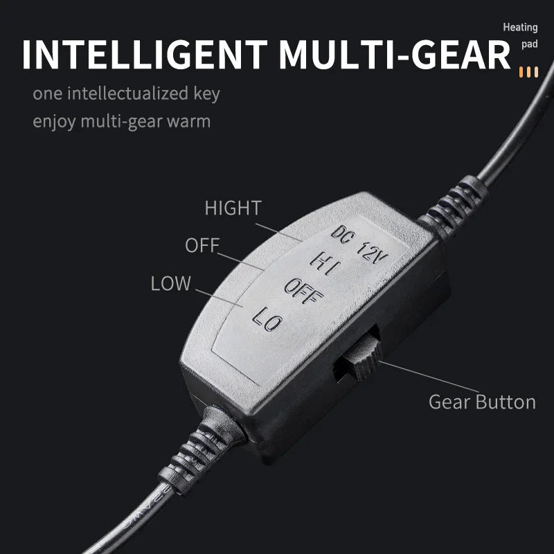 12V Universal Heated Car Seat Cover Fast Heating Electric Seat Cushion