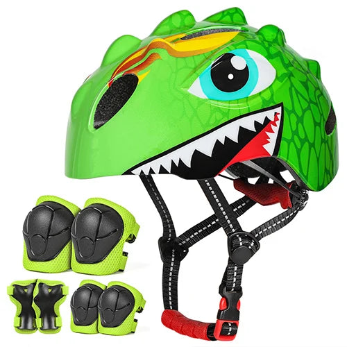 Bicycle Helmet  Sports Cycling Protection Knee Elbow Pad Sets Balance Roller Skating Helmet Guard
