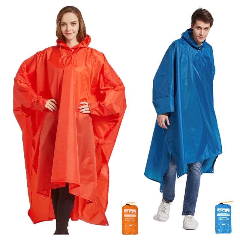 3 In 1 Portable Outdoor Waterproof Military Raincoat Men Raincoat Women Awning From The Rain Motorcycle Rain Poncho Picnic Mat