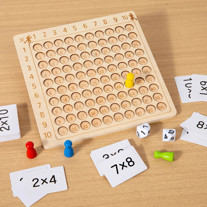 Wooden Multiplication Board Math Learning Game