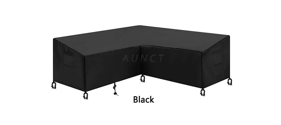 L Shape Corner Outdoor Sofa Cover Waterproof Rattan Corner Furniture Cover V Shape Sofa Table Chair Protective Dust Covers