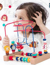 Montessori  Toys Wooden Roller Coaster Bead Maze Abacus Math Toys  Early Educational Toys for  1-3 Years