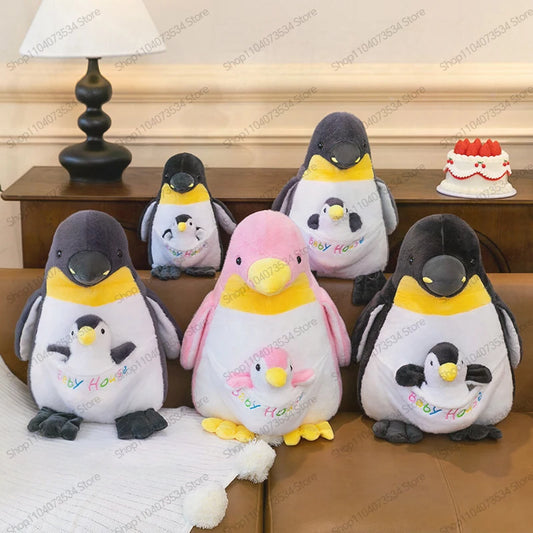 Mother Baby Penguin Plush Stuffed Doll Toy