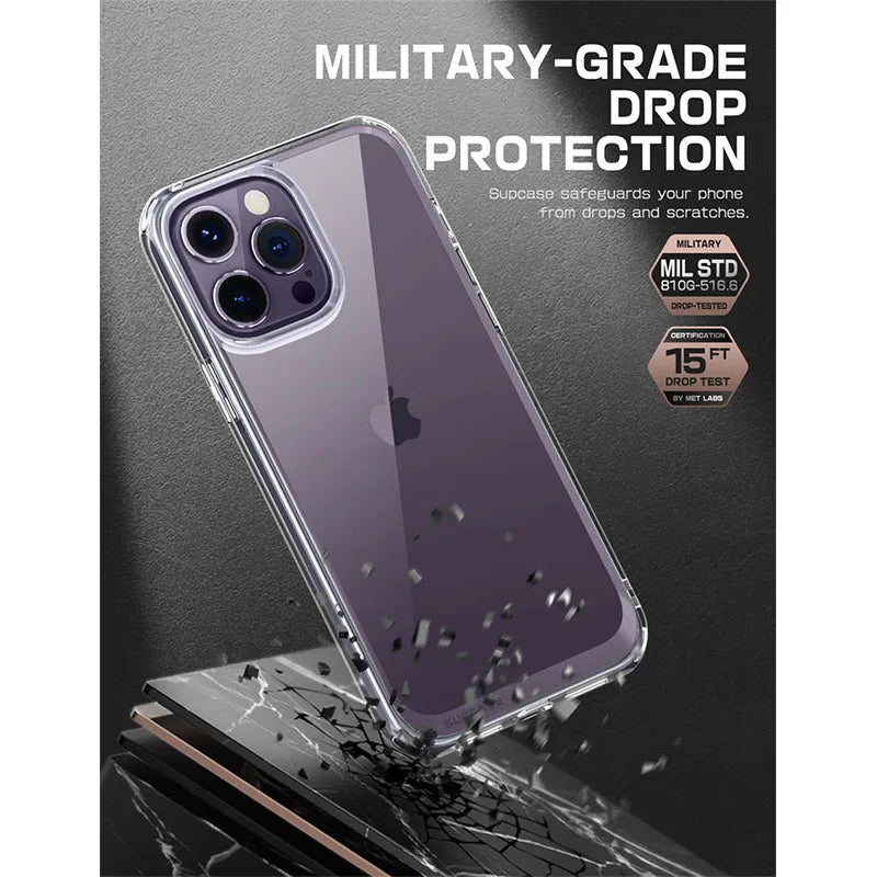 For iPhone 14 Pro Case 6.1 inch (2022 Release) UB Style Premium Hybrid Protective Bumper Case Clear Back Cover Caso