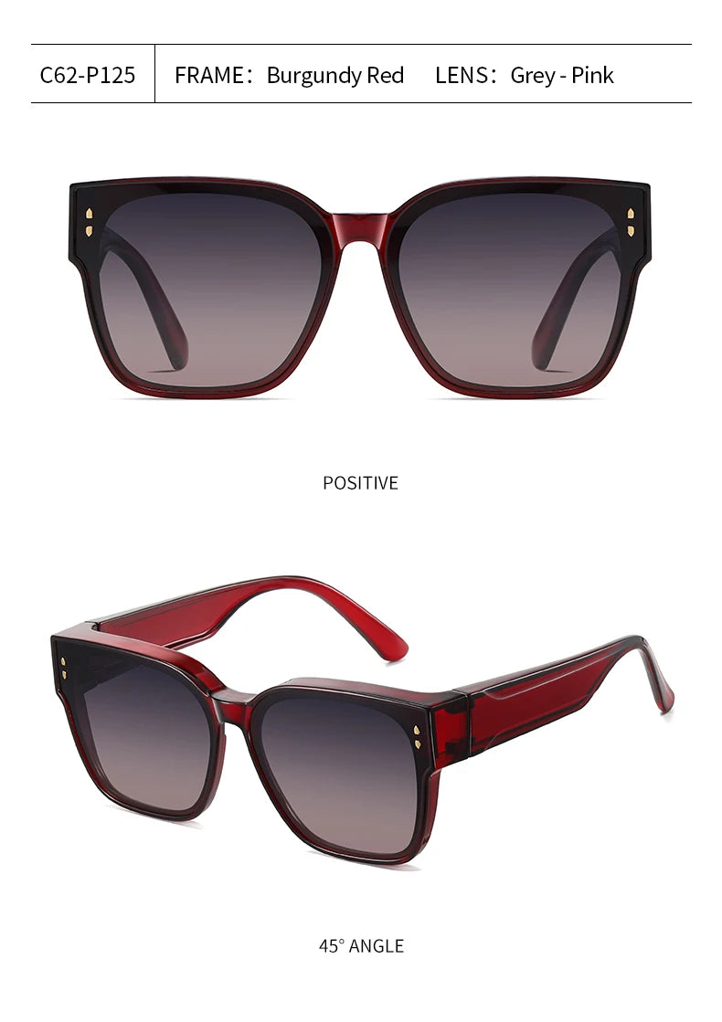 Fit Over Polarized Sunglasses UV400 Anti-Glare Driving Eyewear for Prescription Glasses Men Women