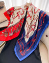 Square Women Scarves Silk Office Ladies Hair Neck Bandanna Headband Foulard Headcloth Muslim Headscarf Female muffler