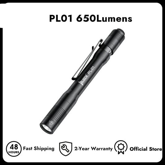 650 Lumen Rechargeable LED Pen Flashlight With USB C Charging