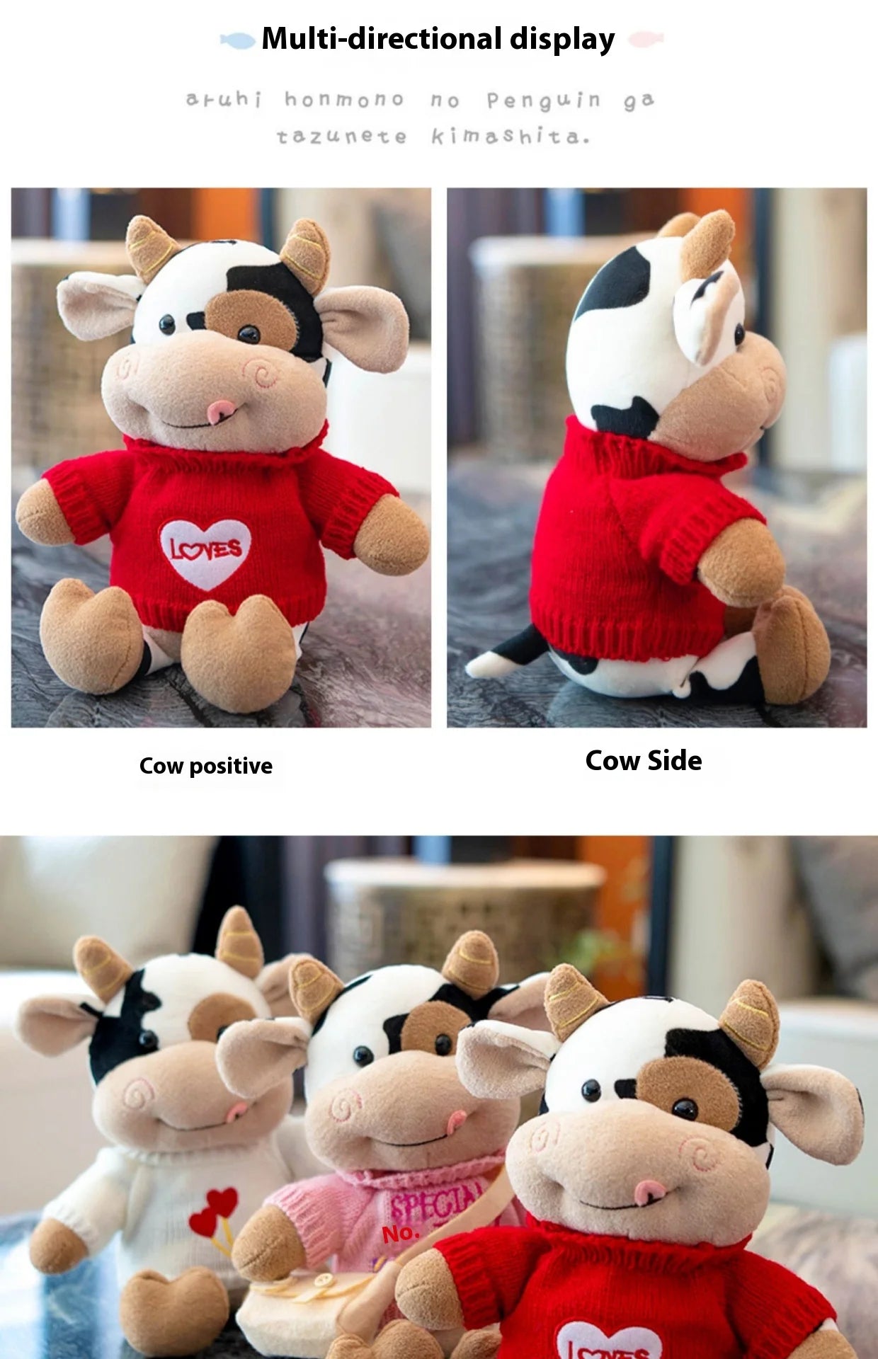 Hot toys Cute Cow Doll Little Cow Plush Toy Chinese Zodiac Cow Doll Cloth Doll New Year's Gift Girl's Birthday Gift