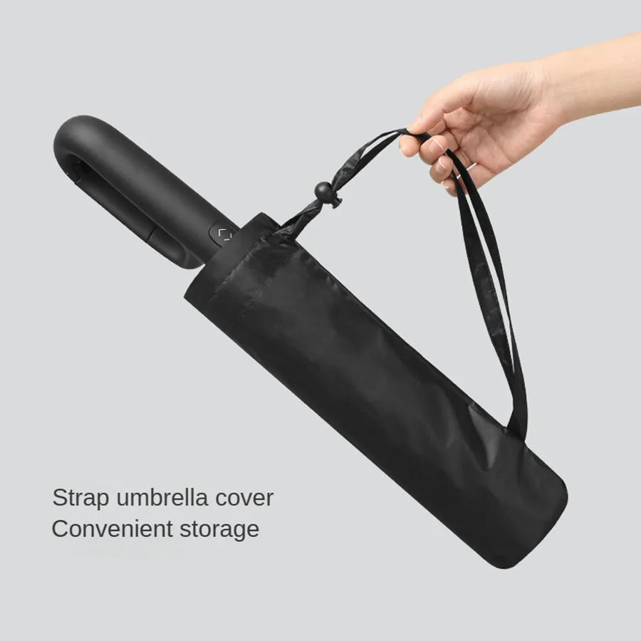 27 inch large windproof and sturdy umbrella, fully automatic buckle folding umbrella