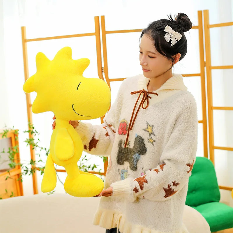 Cartoon Kawaii Snoopy and Woodstock Stuffed Doll Plush Toy Soft Cuddly Pillow Anime Kids Birthday Gift for Friends Wholesale