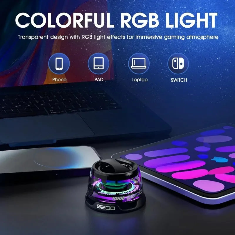 Outdoor  Bluetooth Speaker Wireless Portable Mini Travel Stereo Speaker with RGB Color Light and Phone Holder for Ios