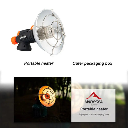 Camping Heater Portable Stainless Steel Fireplace for Winter Outdoor Stove Hiking Gas Burner Heating Survival Equipment