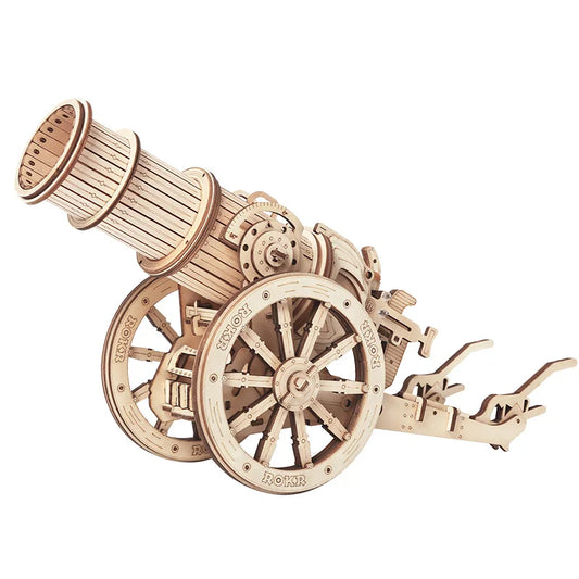 Wheeled Siege Artillery 3D Wooden Puzzle Game Toys