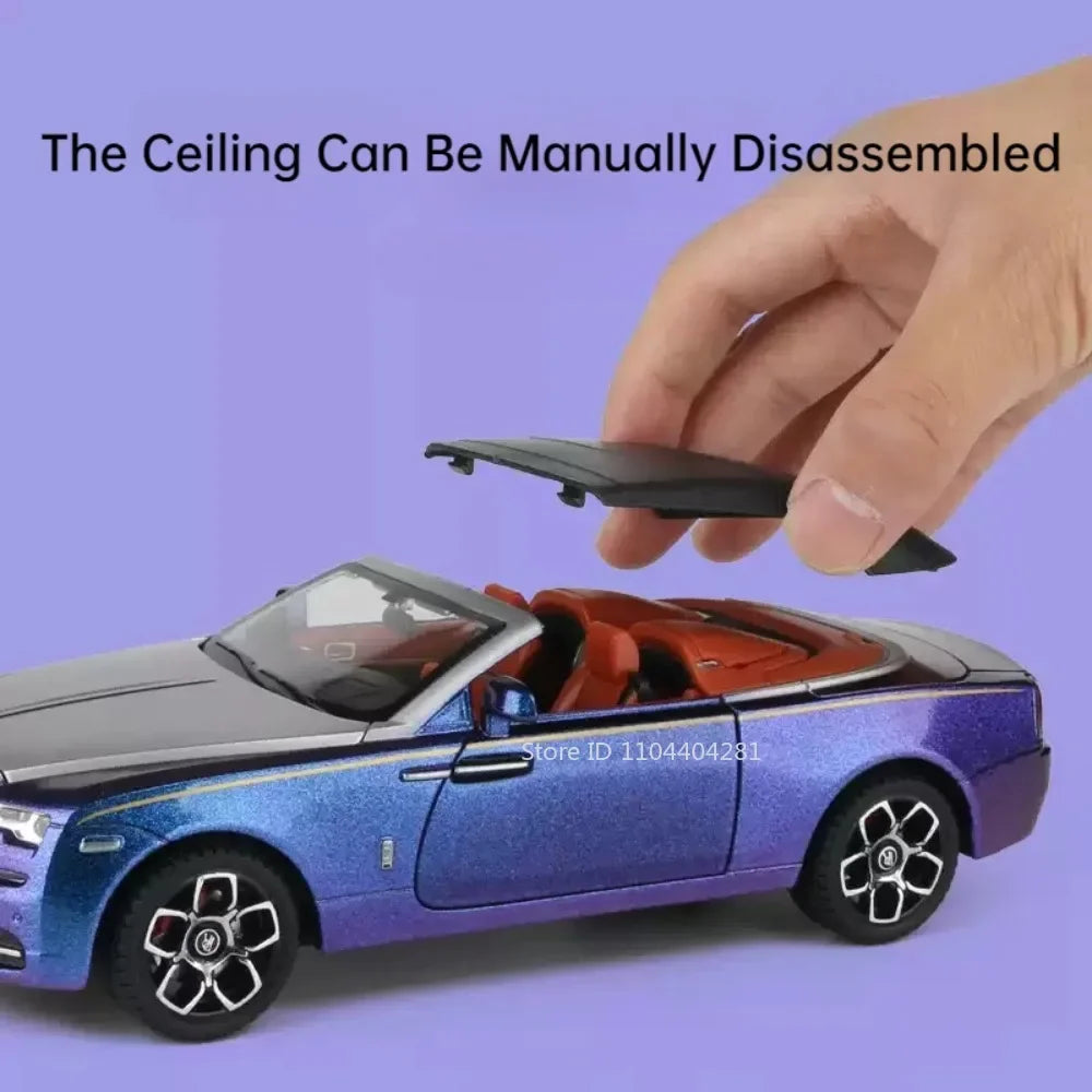1:24 Rolls-Royce Dawn Spectre Car Toys Diecast Alloy Model Doors Opened Sound Light Pull Back Miniature Vehice Boy Birthday Gift