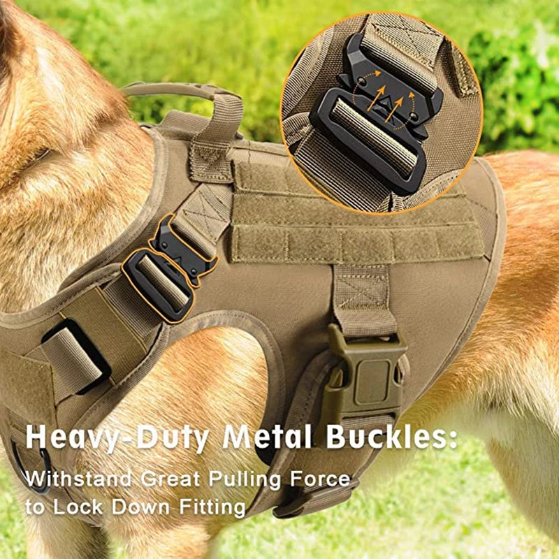 Tactical Military Vest German Shepherd Golden Retriever Tactical  Training Dog Harness and Leash Set For All Breeds Dogs