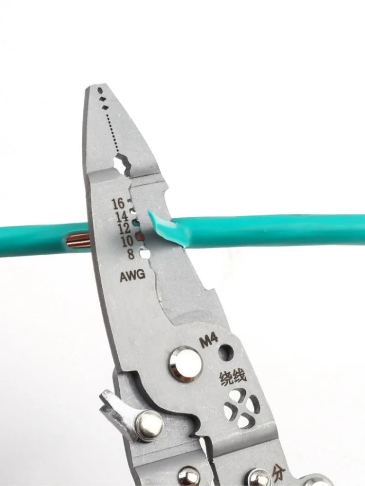 Collapsible Wire Stripper and Cutter Time-Saving Labor-Saving Repair Scissors Wire Stripping Crimping Pliers Hand Tool
