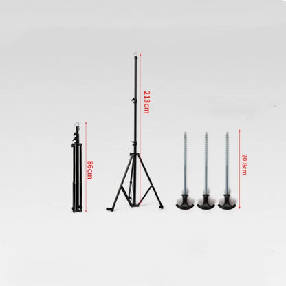 Windshield 213cm Light Stand Tripod 3-Level Adjustable Bold Aluminum Alloy Outdoor Light Stand