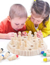 Wooden Memory Match Stick Chess Game Fun Color Board Game Educational Color Cognitive Ability Toys For Children Kids Gift