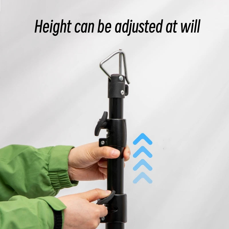 Windshield 213cm Light Stand Tripod 3-Level Adjustable Bold Aluminum Alloy Outdoor Light Stand