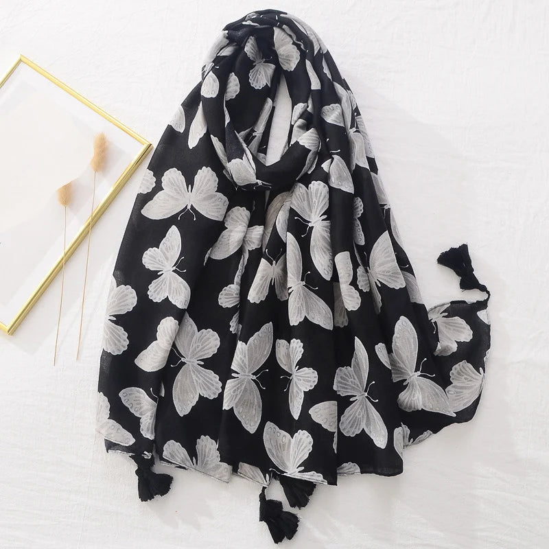Floral Brand Scarf Luxury Designers New Style Women Elegant Scarves Hug Shawls Pink Purple Scarf Bandana Fashion Design Shawls