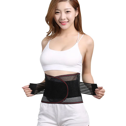 Adjustable Waist Trainer Belt Men Women Lower Back Brace Spine Support Waist Belt Orthopedic Breathable Lumbar Corset