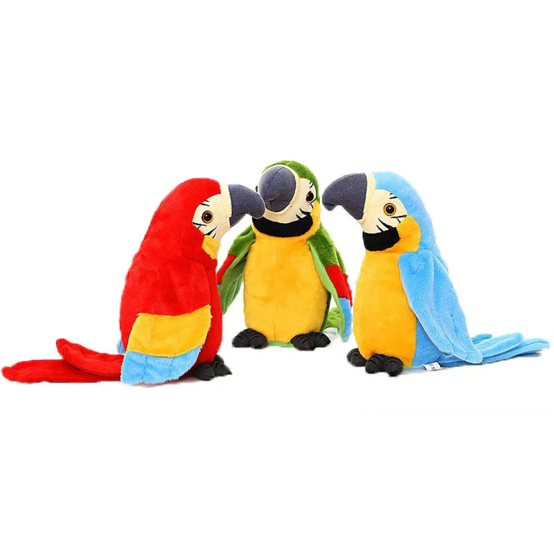 Parrot Talking Electronic Speaking Record Repeats Cute Soft Stuffed Animal Bird Doll Children Kids Baby Gift