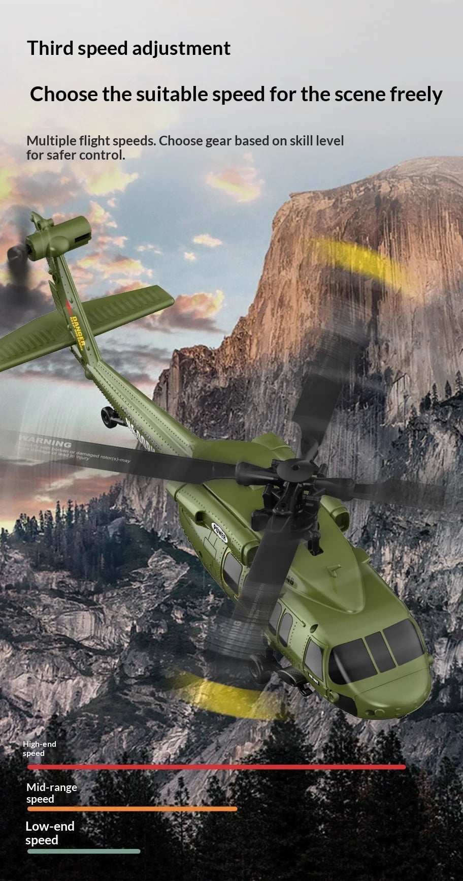 Remote Control Military Helicopter With Optical Flow Positioning