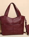 Big Black Shoulder Bags Large Soft Leather Crossbody Handbag Travel Tote Bag