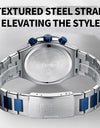 Luxury Stainless Steel Waterproof Classic Quartz Wristwatches Male Big Face Clock