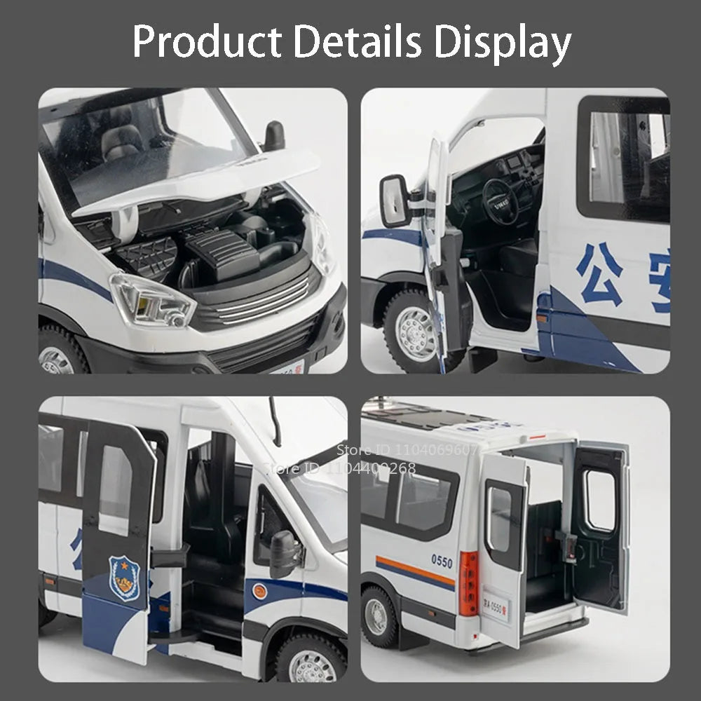 1:24 Scale Special Lada 2106 Police Car Model Toy Alloy Body Rubber Tire Metal Diecast 110 Explosion-proof Vehicle Models