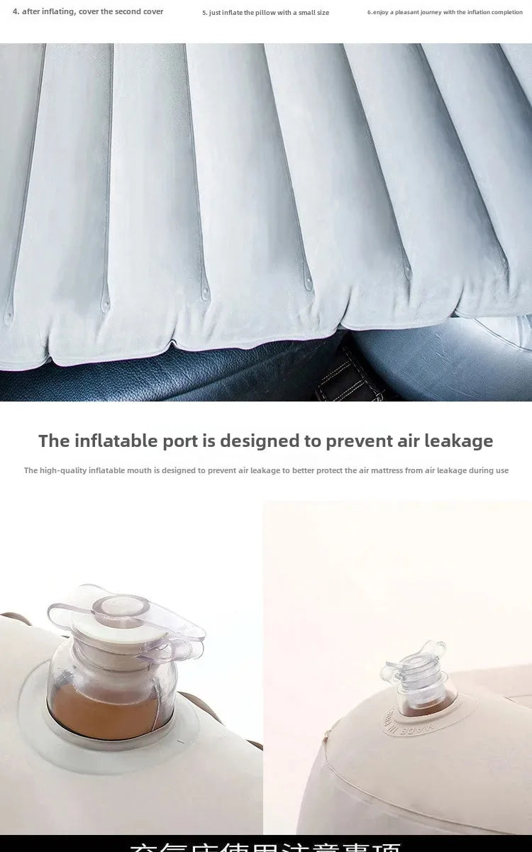 Inflatable Car Bed SUV Interior Rear Seat Sleeping Pad Travel Air Pad Car Accessories PVC Material