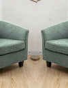 Tub Club Armchair Covers Leaves Jacquard Bar Chair Cover Solid Color Relax Single Sofa Slipcovers with Seat Cushion Cover Home