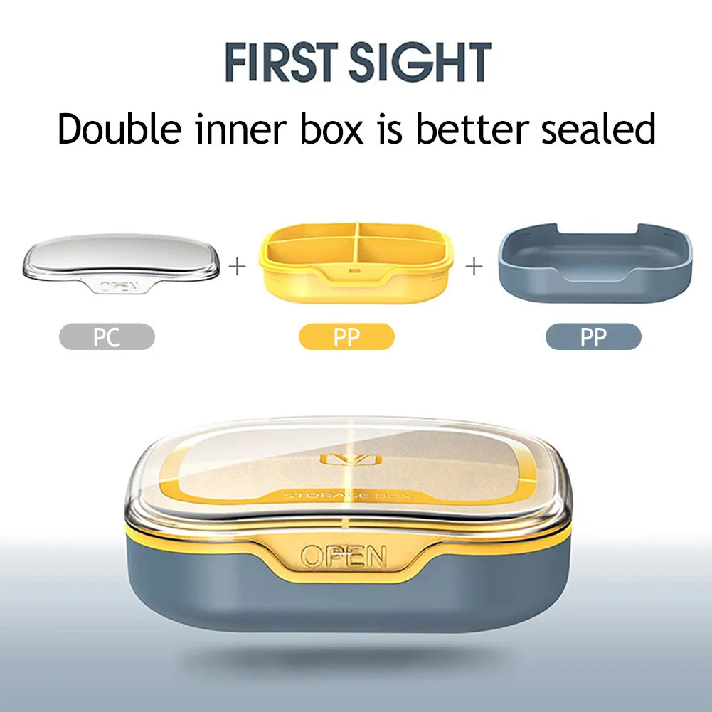 7 Days Portable Pill Cases Travel Vitamin Capsule Medicine 4/6 Grids Week Pill Storage Box Pill Tablet Grinding Splitters Case